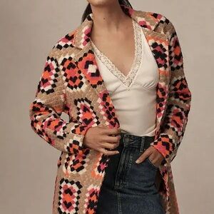 Vilagallo Multicolor Geometric wool Jacket - new